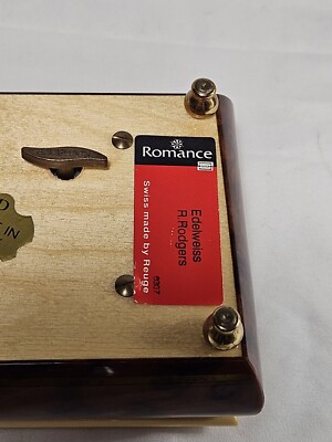 Vintage Music Box Romance Edelweiss R Rodgers Swiss made Reuge