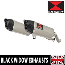 GW 250 Inazuma 2012-2017 Twin Exhaust Silencer Kit 300mm Hexagonal Carbon SC30H