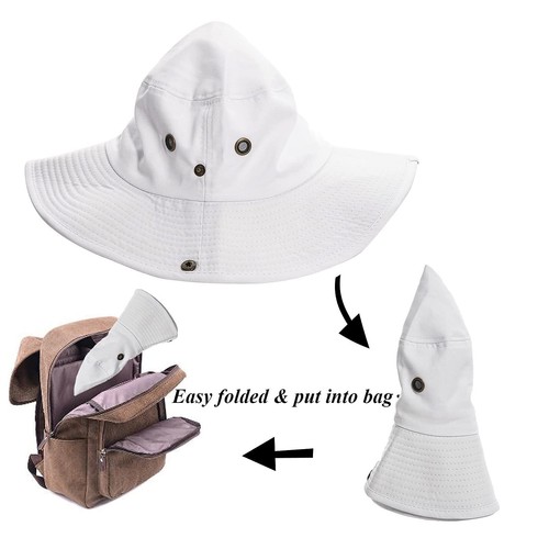 XL Size UPF 50+ Men's Sun Hat with UV Protection Bucket Fishing Safari Boonie - Picture 7 of 7