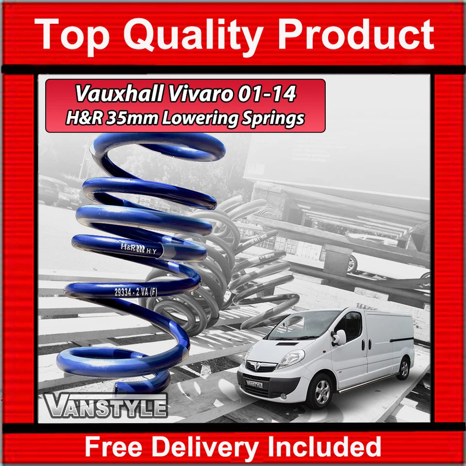 FITS VAUXHALL VIVARO 01-14 GENUINE H&R 35MM SPORT LOWERING SUSPENSION SPRINGS x4