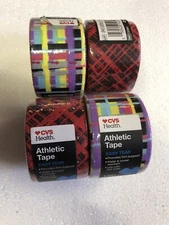 Lot Of 4 CVS Health Athletic Tape Easy Tear 10 Yards Each New