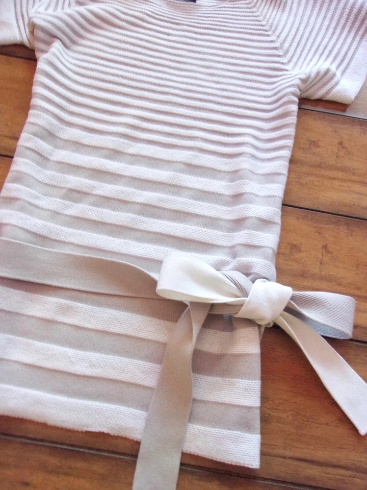 Camisa a rayas elásticas con cinturón EMPORIO ARMANI ~ EUR 38 US XS ~ LINO Y LINO 002 Foto 2 de 4