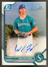 Walter Ford 2022 Bowman Draft Chrome Pick Auto 1st Prospect Mariners