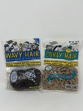 One Only Creations Curly Sandy Blonde Braided Wavy Dark Brown Doll Hair VTG