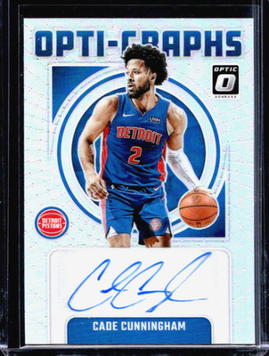 2024-25 Donruss Optic Opti-Graphs Detroit Pistons Cade Cunningham Auto Prizm /99