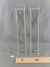 Paire de plaques de propreté en verre clair et satiné  25 x 6 cm (DL42)