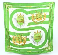 Hermes, Julia Abadie, Silk Scarf, Chateaux d'Arriere, With Original Box