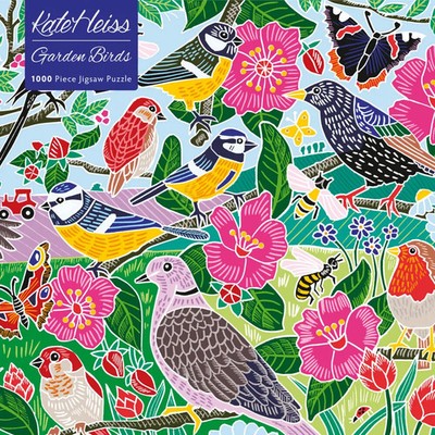 Flame Tree Publishing | Adult Jigsaw Puzzle: Kate Heiss: Garden Birds | Spiel