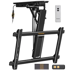 Electric Ceiling TV Mount with Remote for 32-70 inch Flat and Curved Screen TVs.