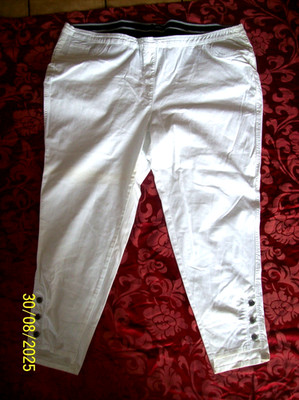 MIA MODA, Damen Hose, Gr. 58 - Übergrössen ! weiss / blau, modern !