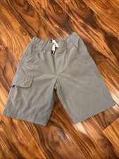 EUC Tommy Hilfiger Boys Gray Elastic Drawstring Shorts, Quick Dry Size 8-10