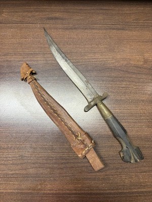 Antique Islamic Middle Eastern Knife Straight Blade Short Sword Dagger Messer