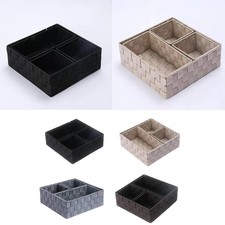 Lot de 4 cubes de rangement tissés pour tiroirs et plan travail