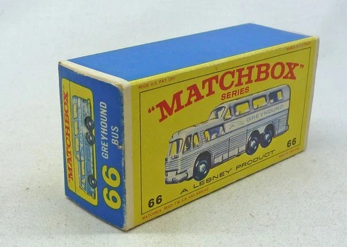 Lesney Matchbox MB66c Greyhound Bus ORIGINAL Empty E4 Type Box without "NEW"