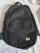 VANS - Borsa a libro usata full size nera con stampa leopardata