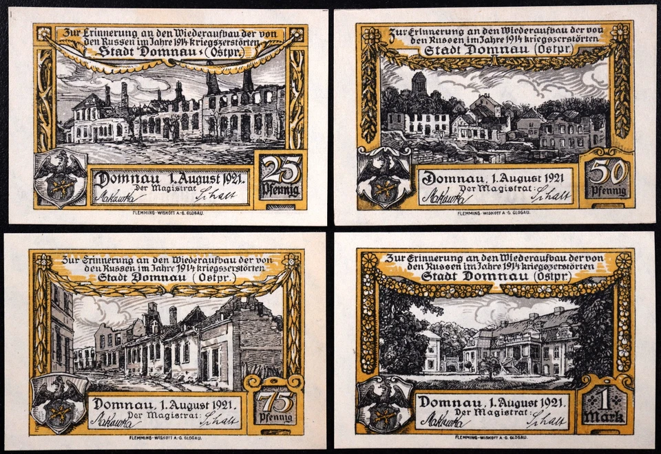 DOMNAU / DOMNOVO KALININGRAD 1921 Complete German Notgeld East Prussia Russia - Image 2 of 2