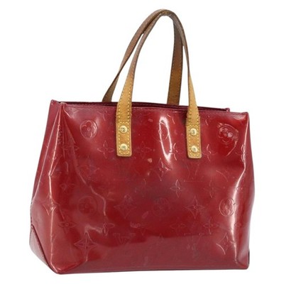 LOUIS VUITTON Monogram Vernis Reade PM Hand Bag Pomme D'amour M91990 Auth ka2730