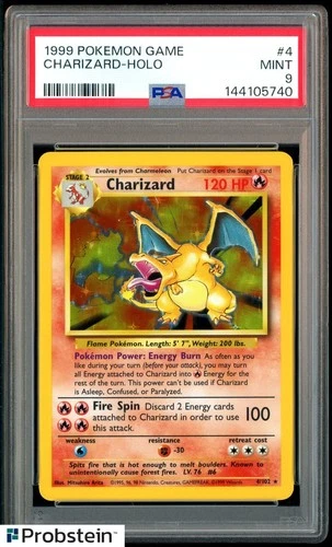 1999 Pokemon Game #4 Charizard Holo PSA 9 MINT