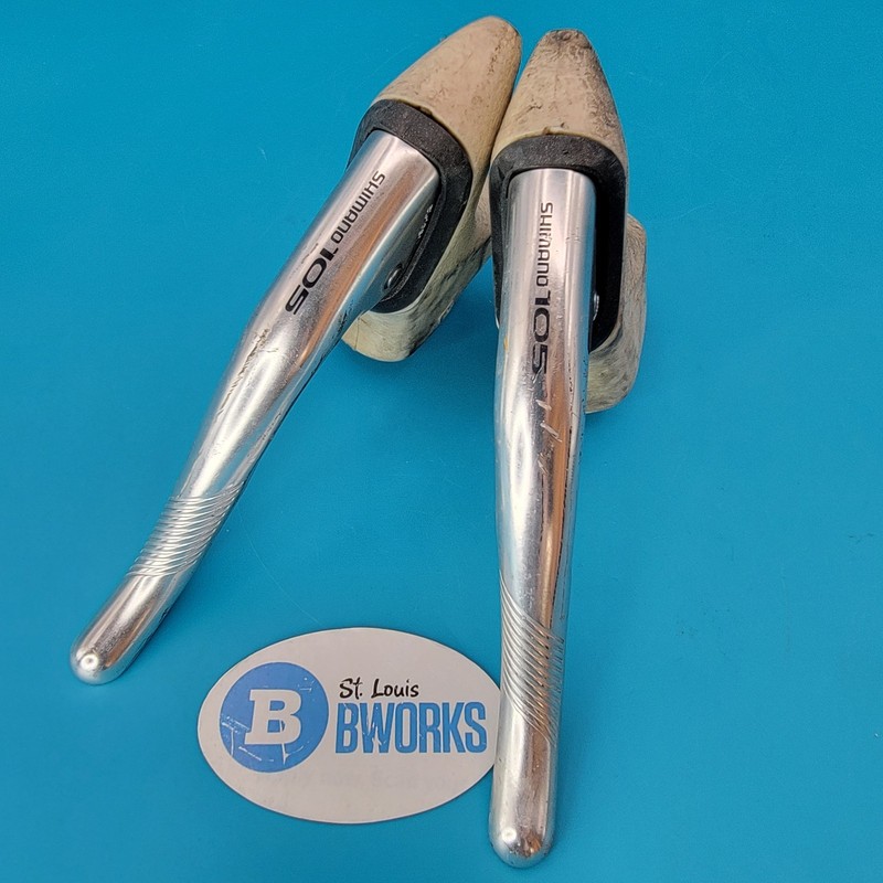 Vintage Shimano 105 BL-1051 Brake Lever Set Aero SLR Drop Bar Fixie Road 80s i15