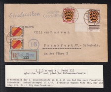 AM721) Franz&ouml;sische Zone Allg. Ausgabe R-Beleg aus Aufl&ouml;sung Spezialsammlung