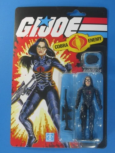 GI Joe Baroness 3.75" Action Figure 2022 MOC Cobra Retro Vs Transformers O-Ring