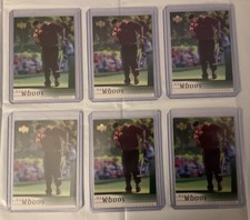 LOT of 6 - 2001 UD 🐐🐐 #1 Tiger Woods Rookie Cards Near Mint. The GOAT.