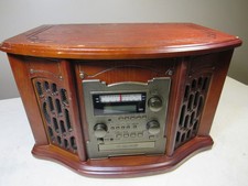 Innovative Technology ITRR-501 Wooden Music Center Turntable CD Cassette Radio