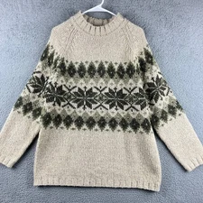 Fashion Bug Sweater Womens 18/20W Wool Mohair Fair Isle Winter Snow Holiday