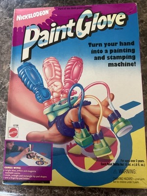 Paint glove paint set Nickelodeon 1994 Mattel NIB