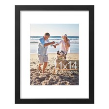 11x14 Picture Frame, Display Pictures 8 x 10 with Mat or 11 x 14 Without Mat