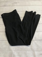 Ann Taylor Dress Pants Womens 12 Black Devin Fit Twill Stretch Flat Front Office