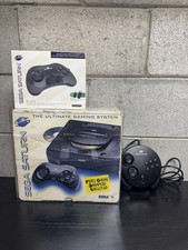 SEGA Saturn Home Console - Black w/ Cardboard, Inserts & 3 Controllers