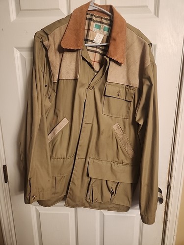 Vintage Game Winner Sportswear Courdory Collar & Suede Hunting Jacket 70s  XL  - Picture 1 of 14