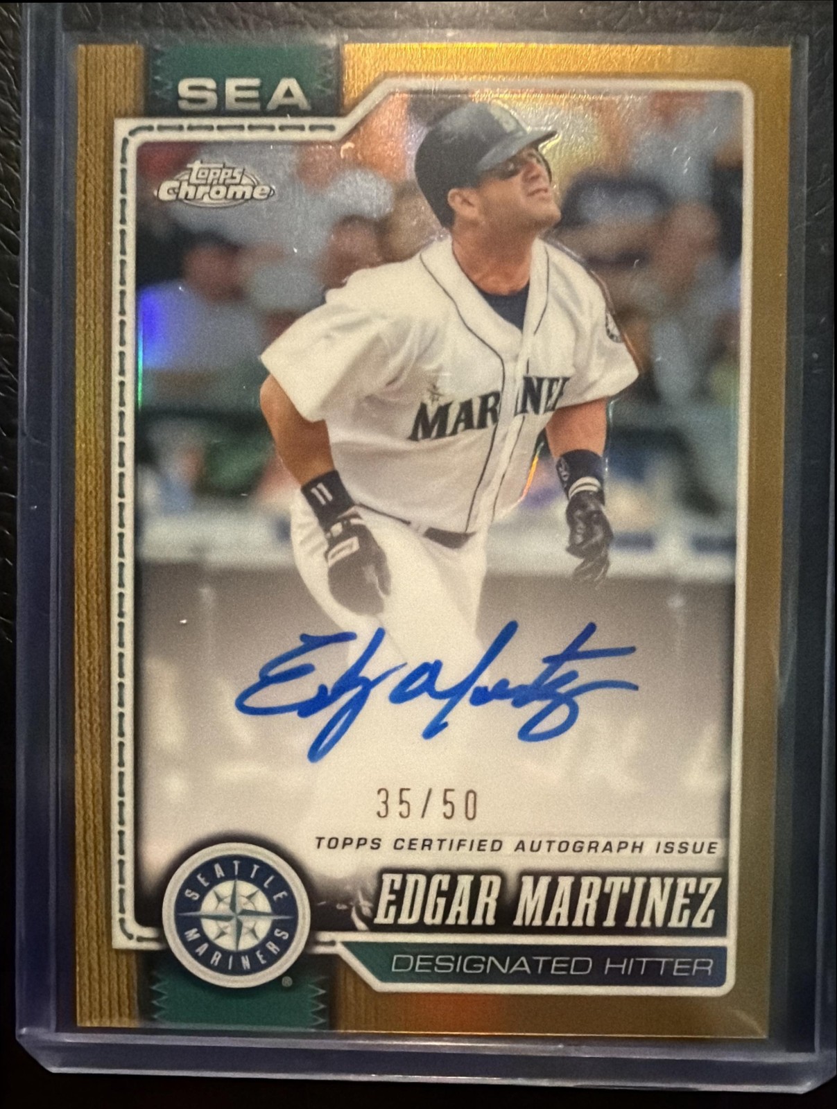2026 Topps Chrome Edgar Martinez Legend Auto Gold Refractor /50 Mariners