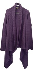 Monsoon Purple Knit Mohair Wool Blend Knit Long Cardigan Size L