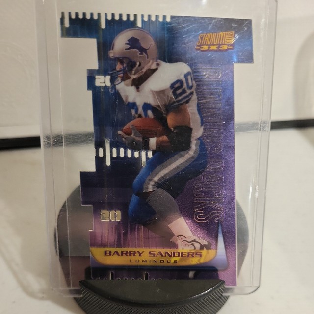 1999 Topps Stadium Club 3x3 Barry Sanders Luminous diecut card nm-mint or better