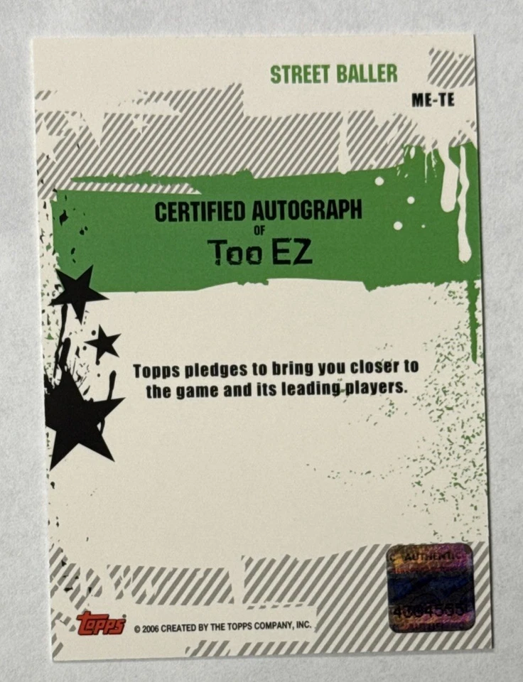 2006-07 Topps Marks of Excellence Too EZ #ME-TE Auto Ungraded - Image 2 of 2
