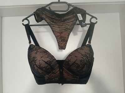Gossard Retrolution Push-up-BH 85D BH + neuer  String Tanga L UVP 130 