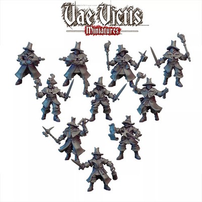 Hexenjäger (10 Modelle) | Fantasy Tabletop Modelle z.B. für Broheim, DnD