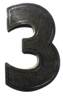 vintage art deco ACTUAL THEATRE'S 3-D MARQUEE LETTER 8" lite pebbled number: 3