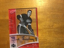 Ted Lindsay 4 hockey card Trilogy Autograph 3 Base Card 1-8/20 27/50