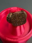 Vintage FD 925  Druzy Quartz Ring Size 9 Statement 9G — photo 1