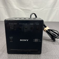 Sony ICF-C1 Desktop Alarm Clock AM FM Radio Black Sony ICFC1 Works 