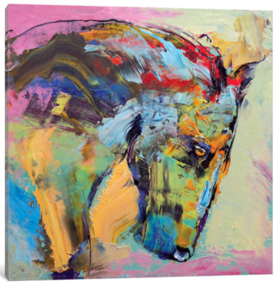 Brand New ''Horse Study'' by Michael Creese, Canvas Print, 37'' x 37'' AR39