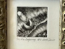 Original Framed Etching With Aquatint Titled “In The Beginning”