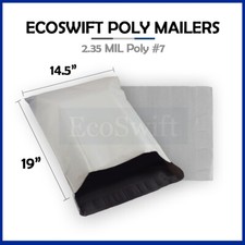 1 14.5 x 18 WHITE ECOSWIFT POLY MAILERS SHIPPING ENVELOPES SELF SEALING BAGS