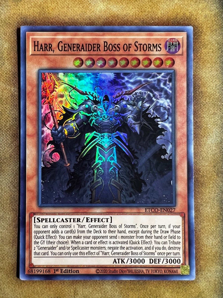 Yugioh Harr, Generaider Boss of Storms ETCO-EN027 Super Rare 1st Ed NM |  eBay