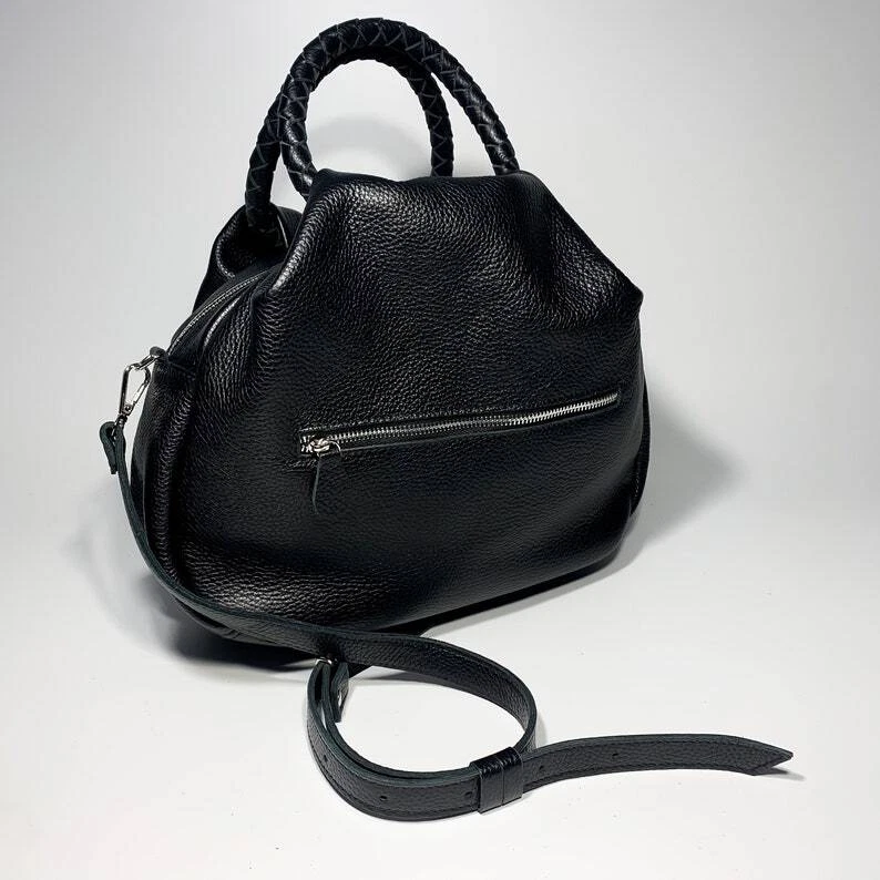 COACH Borsa a tracolla donna VERA pelle nera borsetta tote bag