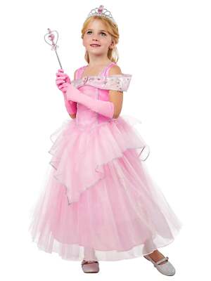 Pink Princess Kostüm Mädchen Märchen Ganzes Outfit Polyester 3-4 5-6 7-8 Jahre