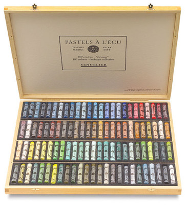 Sennelier Soft Pastels - professionelle Künstlerpastelle - 100 Holzkisten Querformat